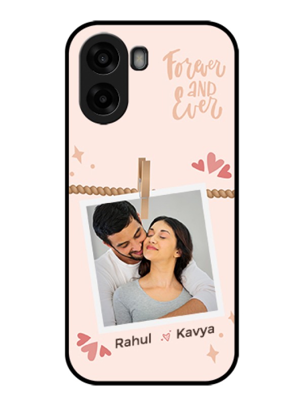 Custom Oppo A6x 5G Custom Glass Phone Case - Forever And Ever Love Design