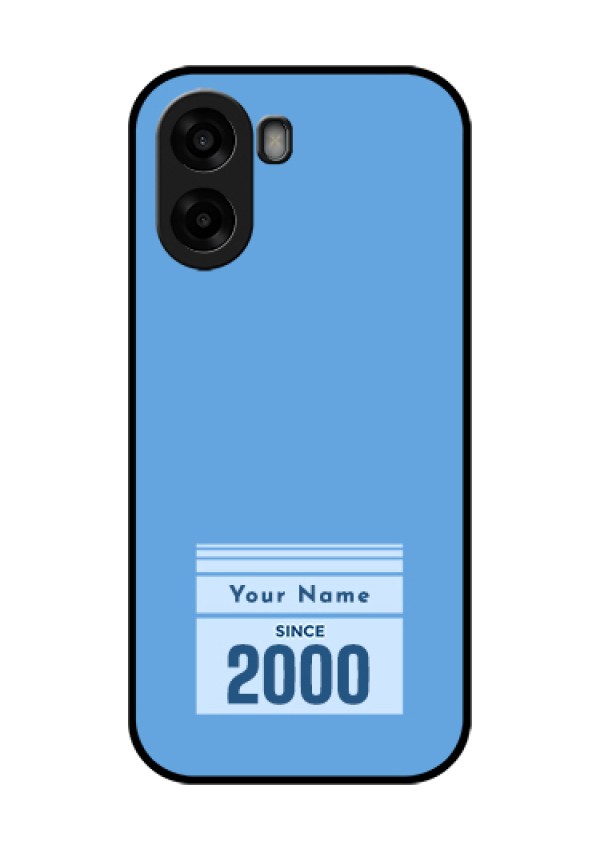 Oppo A6x 5G Custom Glass Phone Case - Custom Year Of Birth Design