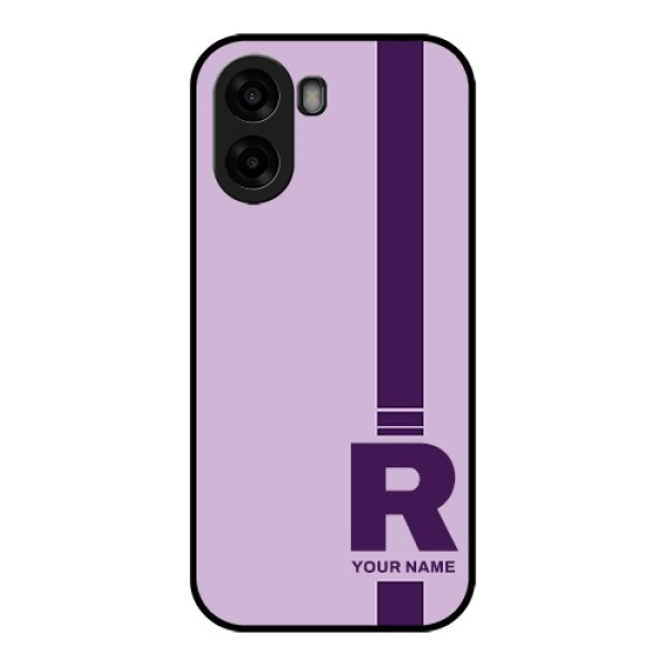 Oppo A6x 5G Custom Glass Phone Case - Simple Dual Tone Stripe With Name Design Oppo A6x 5G Custom Glass Phone Case - Simple Dual Tone Stripe With Name Design
