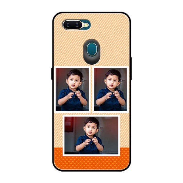 Oppo A7 Photo Printing on Glass Case  - Bulk Photos Upload Design