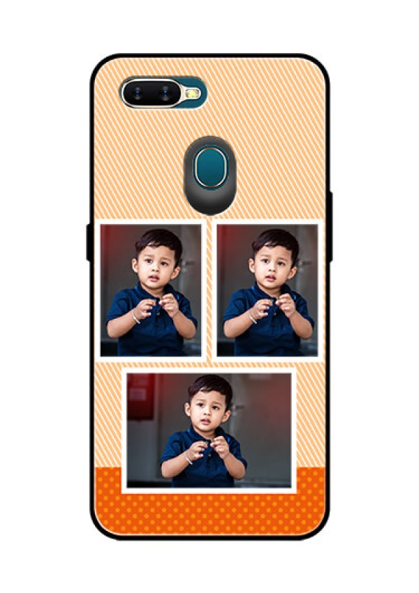 Oppo A7 Photo Printing on Glass Case  - Bulk Photos Upload Design