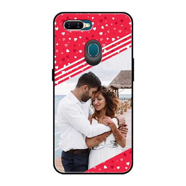 Oppo A7 Custom Glass Mobile Case  - Valentines Gift Design