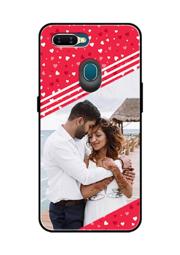 Oppo A7 Custom Glass Mobile Case  - Valentines Gift Design