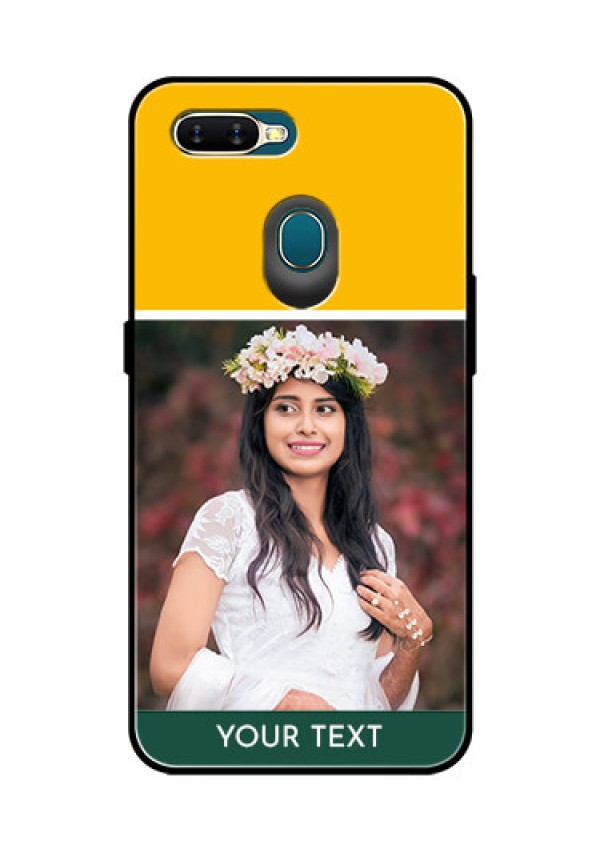 Oppo A7 Photo Printing on Glass Case  - Love You Design