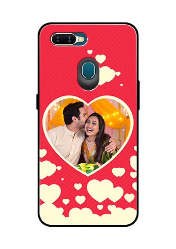 Oppo A7 Custom Glass Mobile Case  - Love Symbols Phone Cover Design