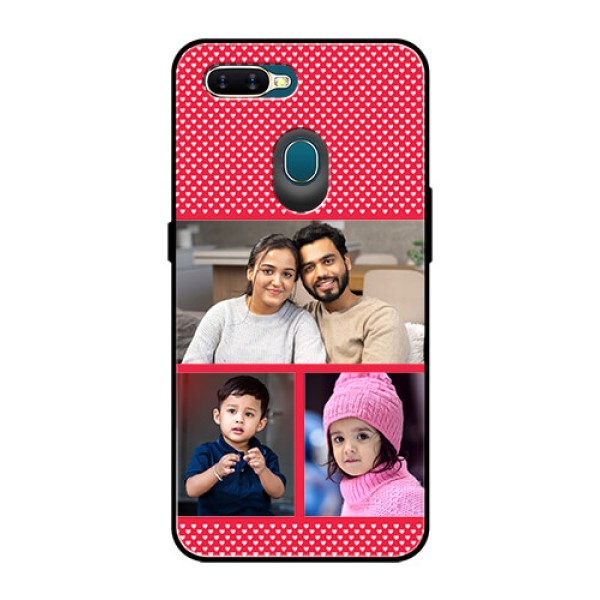 Oppo A7 Personalized Glass Phone Case  - Bulk Pic Upload Design