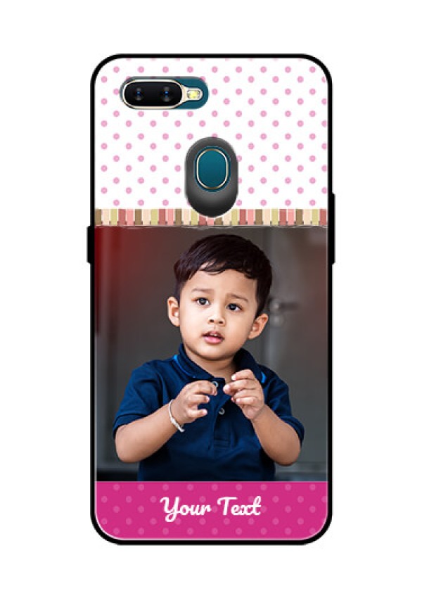 Oppo A7 Photo Printing on Glass Case  - Cute Girls Cover Design