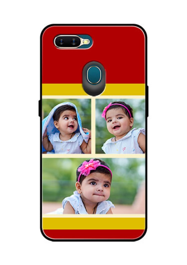 Oppo A7 Custom Glass Mobile Case  - Multiple Pic Upload Design