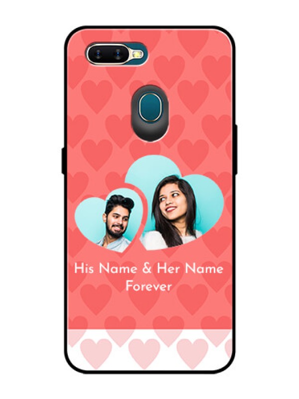 Custom Oppo A7 Personalized Glass Phone Case  - Couple Pic Upload Design