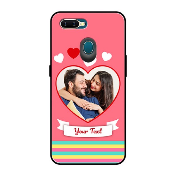 Oppo A7 Photo Printing on Glass Case  - Love Doodle Design