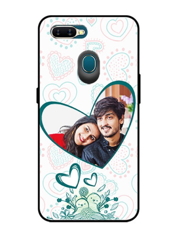 Custom Oppo A7 Photo Printing on Glass Case  - Premium Couple Design