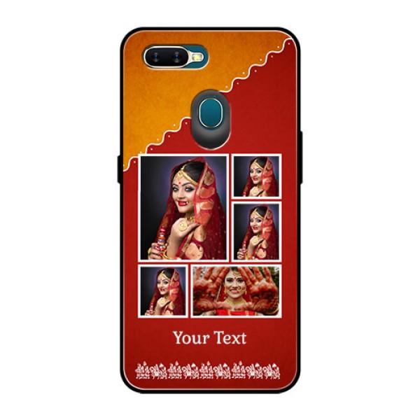 Oppo A7 Personalized Glass Phone Case  - Wedding Pic Upload Design