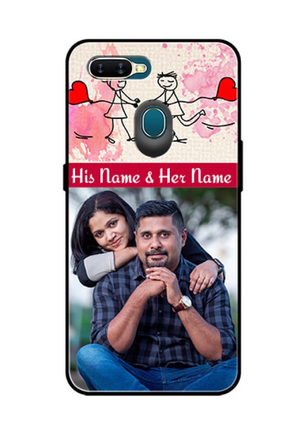 Oppo A7 Photo Printing on Glass Case  - You and Me Case Design
