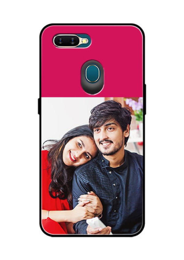 Oppo A7 Custom Glass Mobile Case  - Anniversary Cover Design