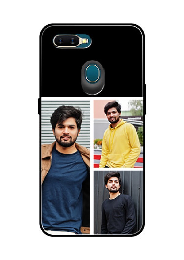 Oppo A7 Photo Printing on Glass Case  - Upload Multiple Picture Design