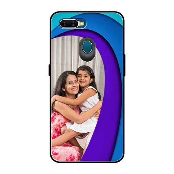 Oppo A7 Photo Printing on Glass Case  - Simple Pattern Design