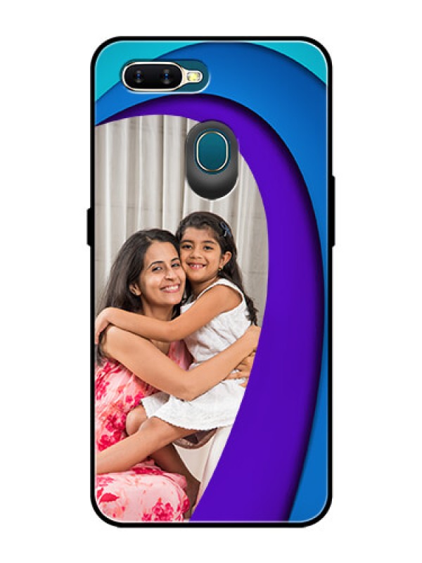 Custom Oppo A7 Photo Printing on Glass Case  - Simple Pattern Design