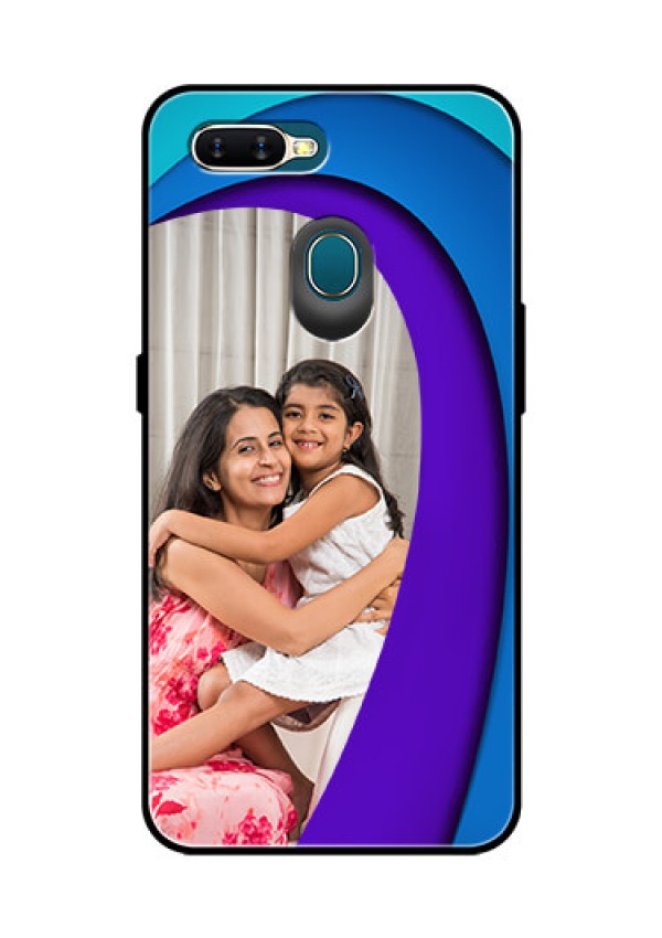 Oppo A7 Photo Printing on Glass Case  - Simple Pattern Design