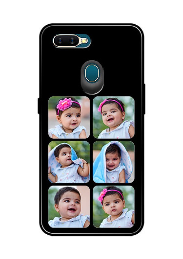 Oppo A7 Photo Printing on Glass Case  - Multiple Pictures Design