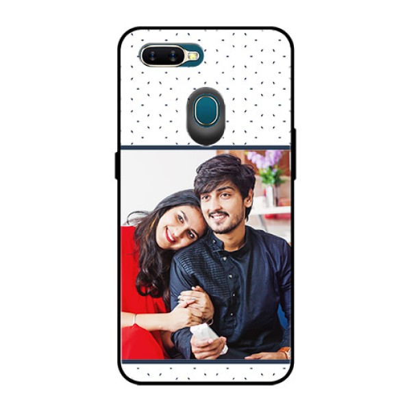 Oppo A7 Personalized Glass Phone Case  - Premium Dot Design