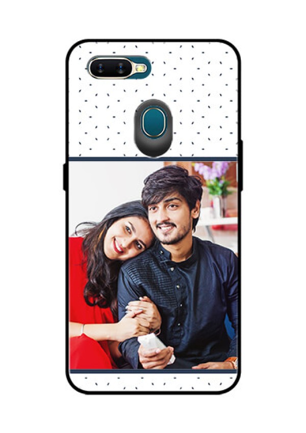 Oppo A7 Personalized Glass Phone Case  - Premium Dot Design