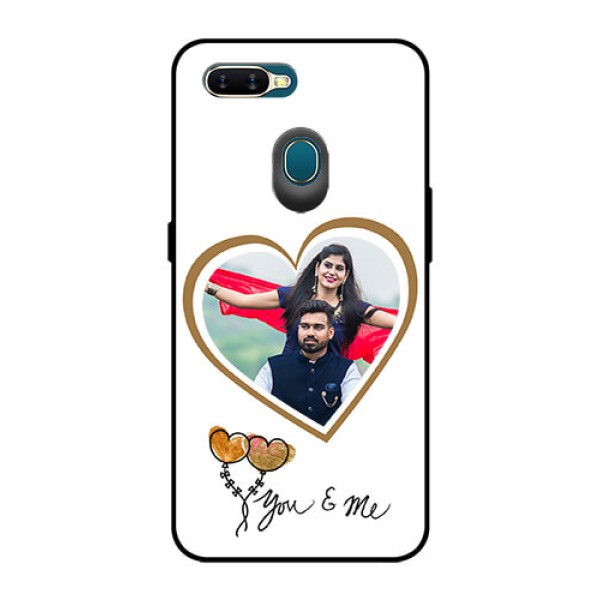Oppo A7 Custom Glass Mobile Case  - You & Me Design