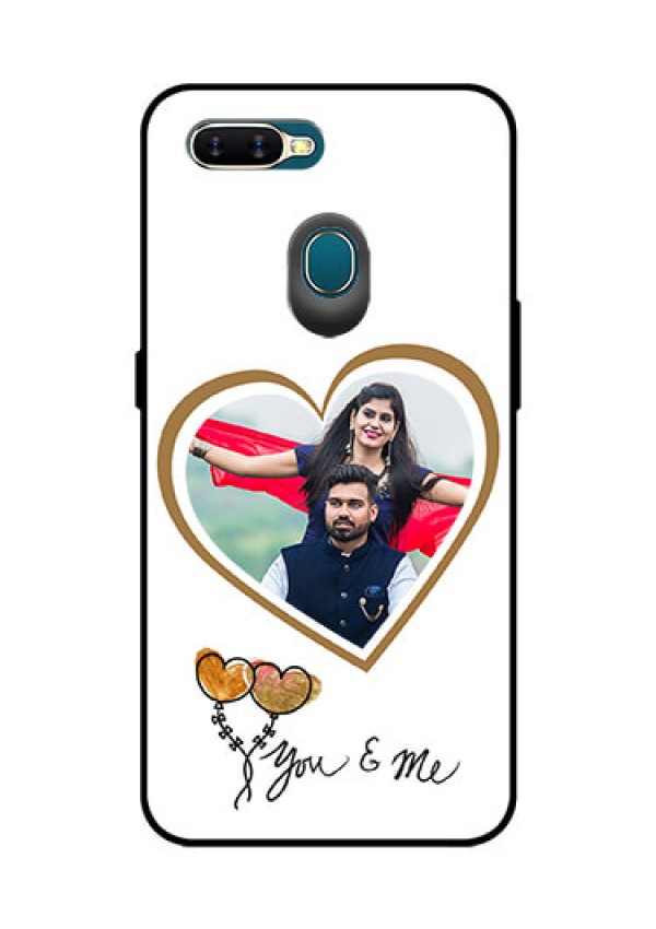 Oppo A7 Custom Glass Mobile Case  - You & Me Design