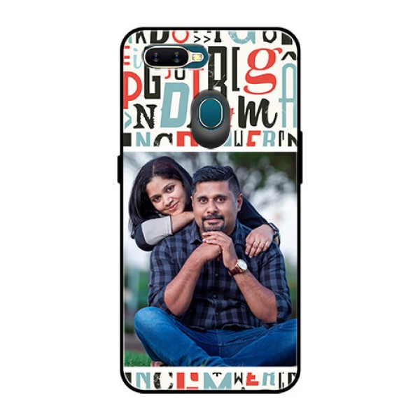 Oppo A7 Personalized Glass Phone Case  - Alphabet Design