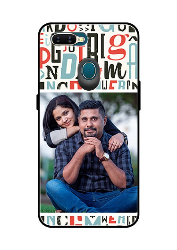 Oppo A7 Personalized Glass Phone Case  - Alphabet Design