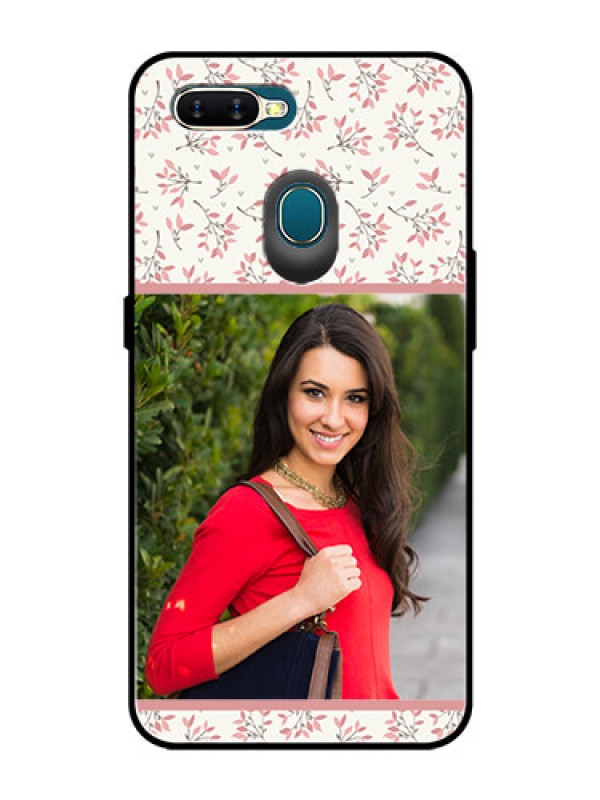 Custom Oppo A7 Custom Glass Phone Case  - Premium Floral Design
