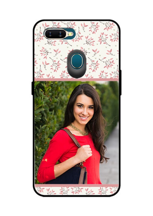 Oppo A7 Custom Glass Phone Case  - Premium Floral Design