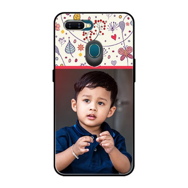 Oppo A7 Custom Glass Mobile Case  - Premium Floral Design