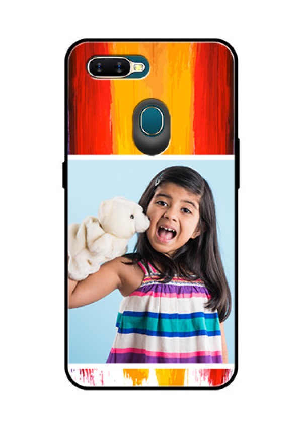 Oppo A7 Personalized Glass Phone Case  - Multi Color Design