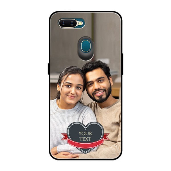 Oppo A7 Custom Glass Phone Case  - Just Married Couple Design
