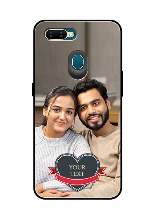 Oppo A7 Custom Glass Phone Case  - Just Married Couple Design