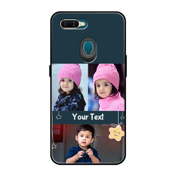 Oppo A7 Custom Glass Mobile Case  - Hanging Stars Design