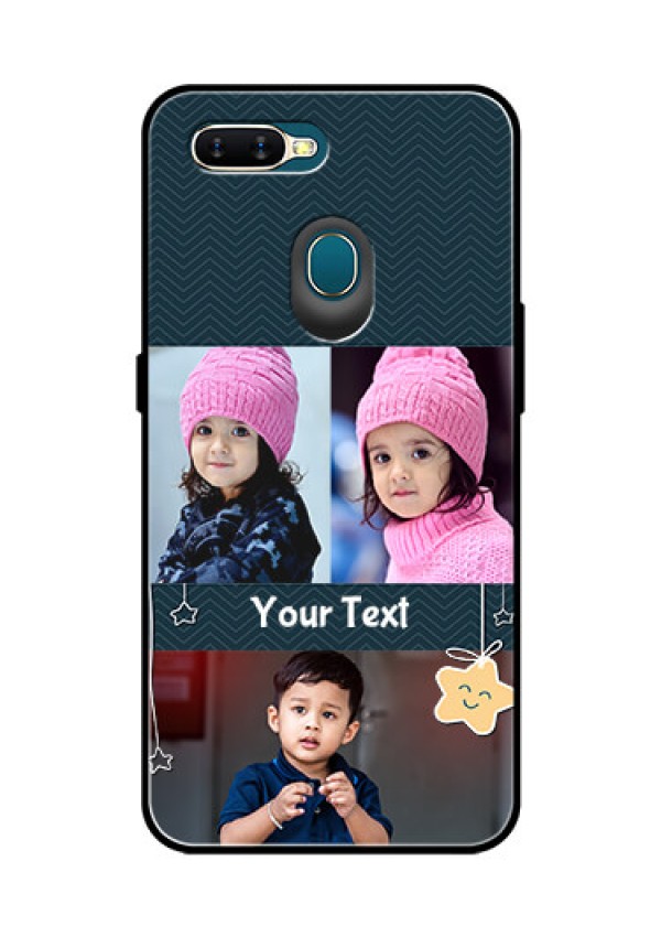 Oppo A7 Custom Glass Mobile Case  - Hanging Stars Design