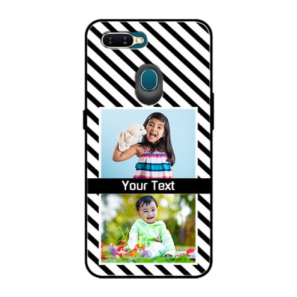 Oppo A7 Photo Printing on Glass Case - Black And White Stripes Design Oppo A7 Photo Printing on Glass Case - Black And White Stripes Design