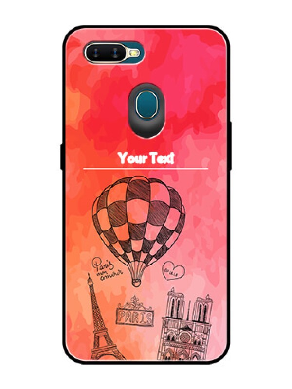 Custom Oppo A7 Custom Glass Phone Case  - Paris Theme Design