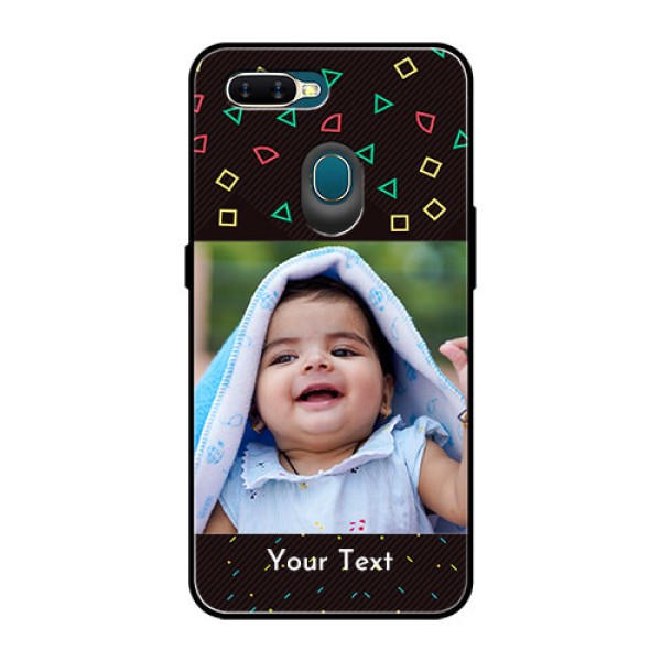 Oppo A7 Custom Glass Phone Case - with confetti birthday design Oppo A7 Custom Glass Phone Case - with confetti birthday design