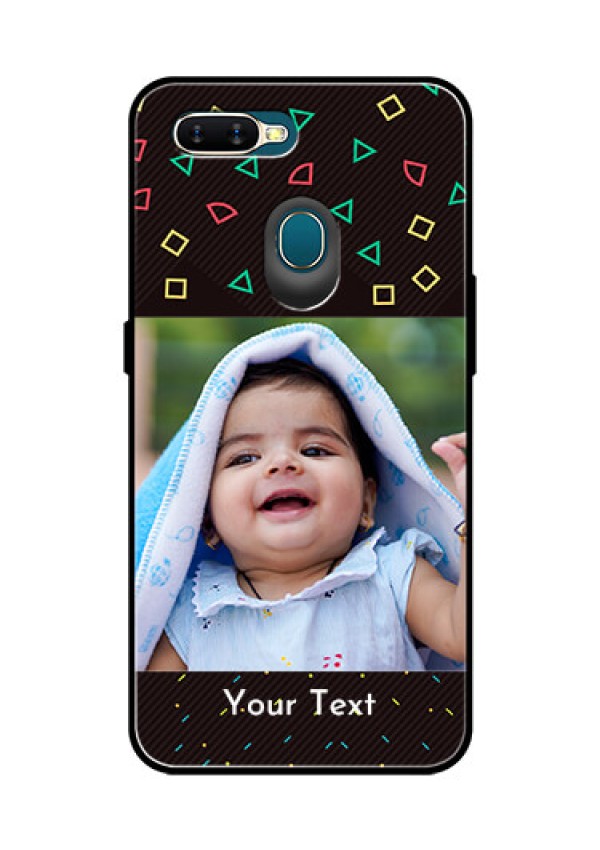 Oppo A7 Custom Glass Phone Case  - with confetti birthday design