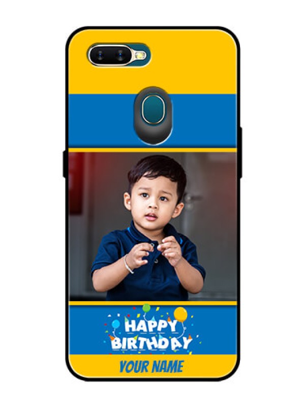 Custom Oppo A7 Custom Glass Mobile Case  - Birthday Wishes Design