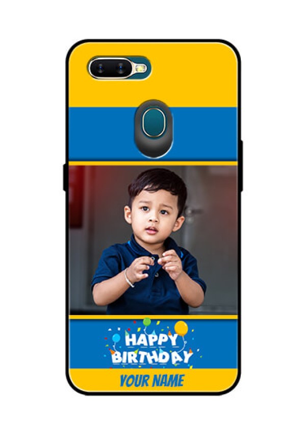 Oppo A7 Custom Glass Mobile Case  - Birthday Wishes Design