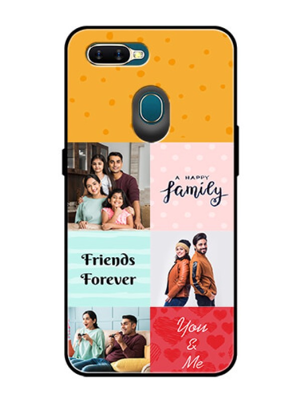 Custom Oppo A7 Personalized Glass Phone Case  - Images with Quotes Design