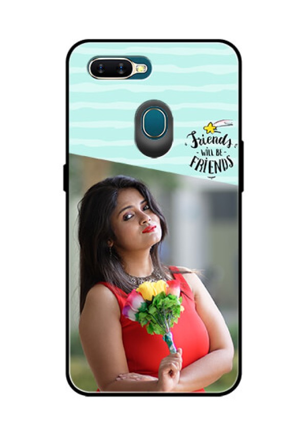 Oppo A7 Custom Glass Phone Case  - Friends Picture Icon Design