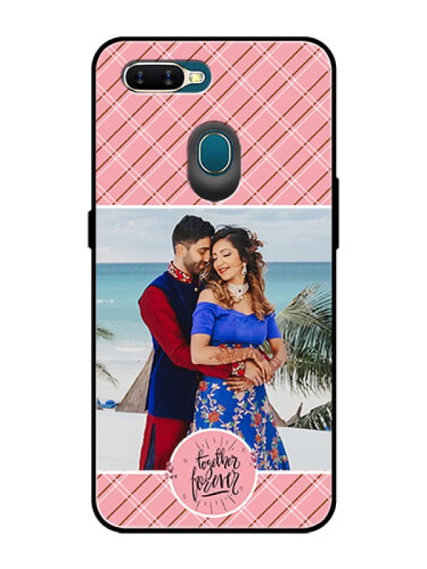 Custom Oppo A7 Personalized Glass Phone Case  - Together Forever Design