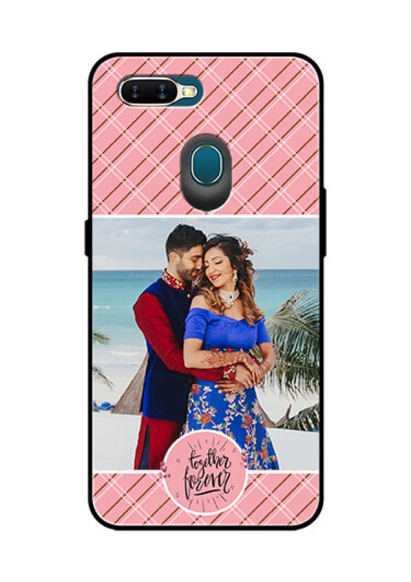 Oppo A7 Personalized Glass Phone Case  - Together Forever Design