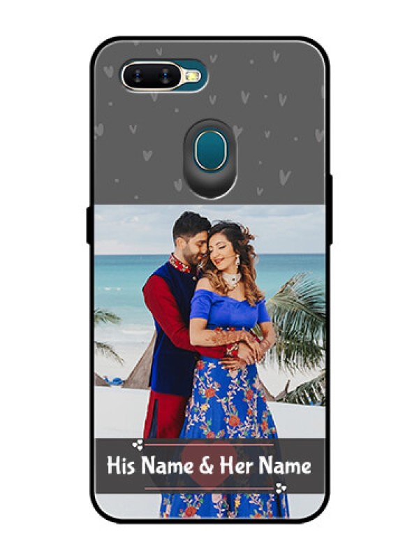 Custom Oppo A7 Custom Glass Mobile Case  - Buy Love Design with Photo Online