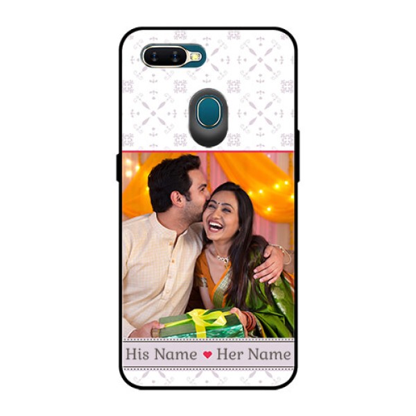 Oppo A7 Custom Glass Mobile Case  - with Photo and Ethnic Design