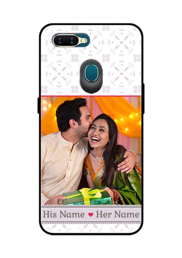 Oppo A7 Custom Glass Mobile Case  - with Photo and Ethnic Design